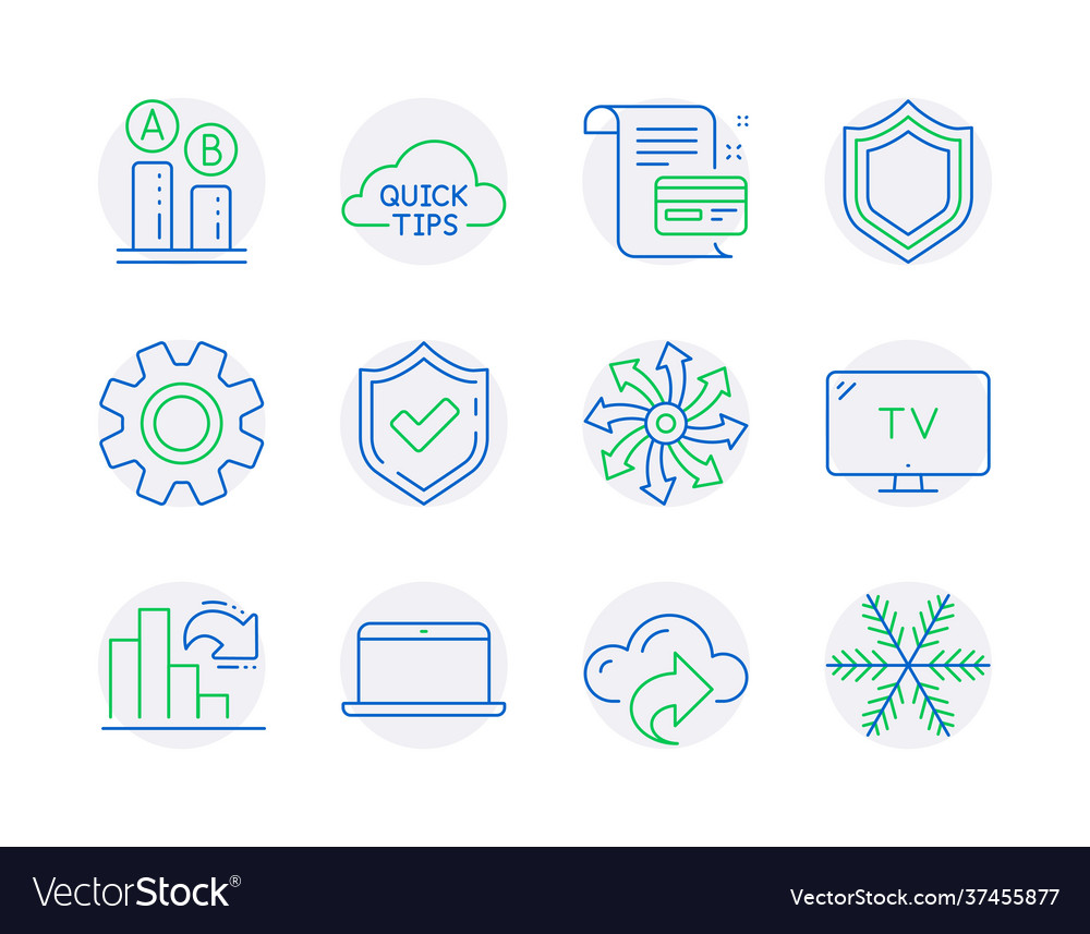 Technology icons set included icon as ab testing vector image Technology icons set included icon as ab testing