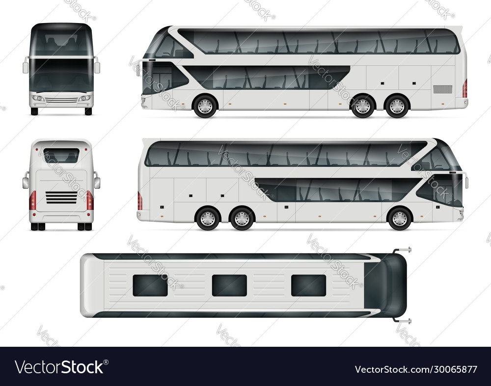 Travel bus template Royalty Free Vector Image - VectorStock