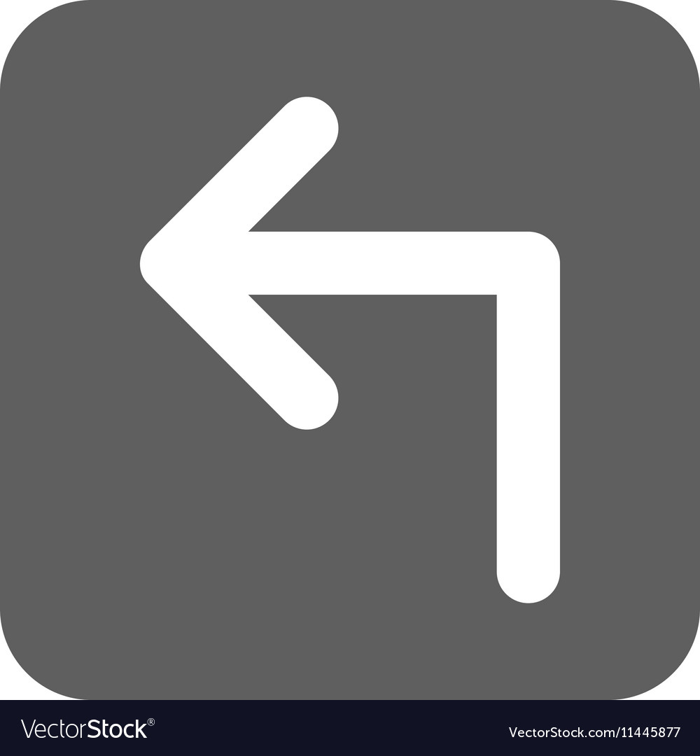 Turn left flat squared icon