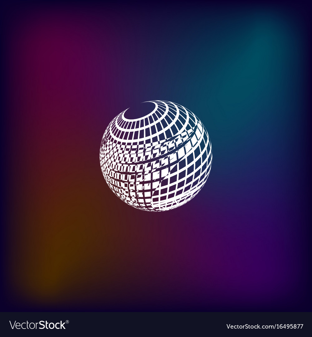 Wire-frame design element sphere