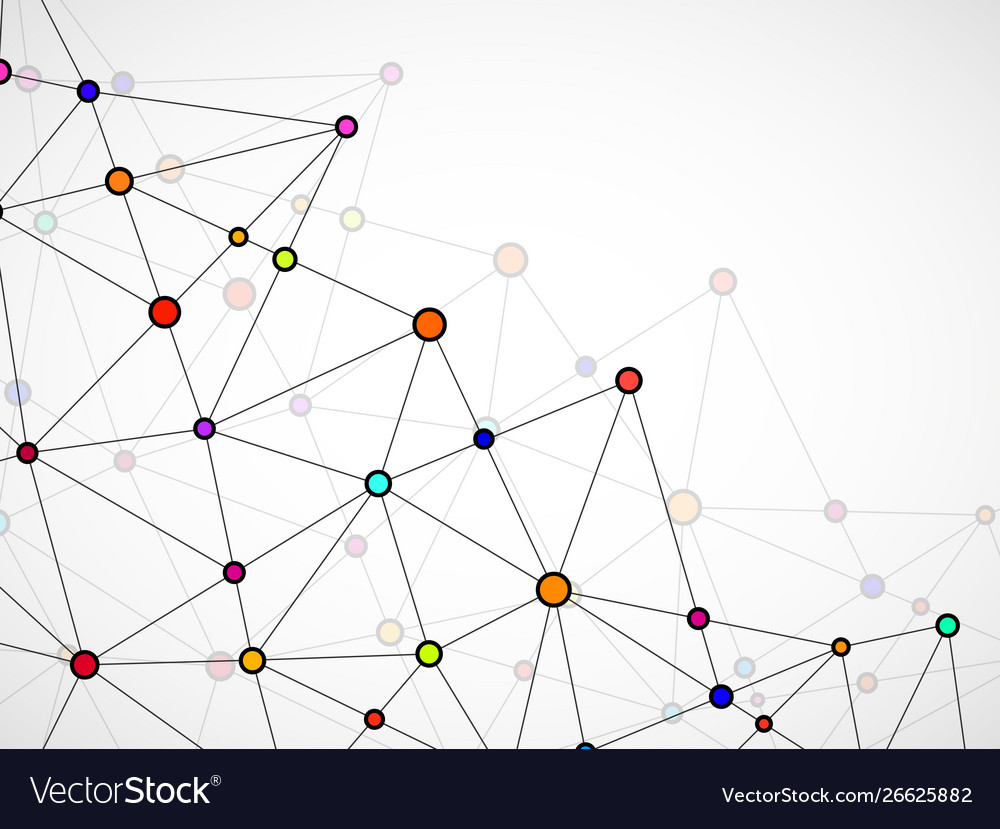 Abstract geometric background with connecting dots Vector Image Abstract geometric background with connecting dots
