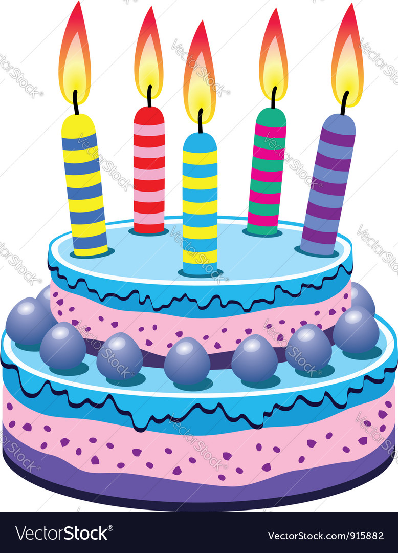 Download Birthday cake Royalty Free Vector Image - VectorStock