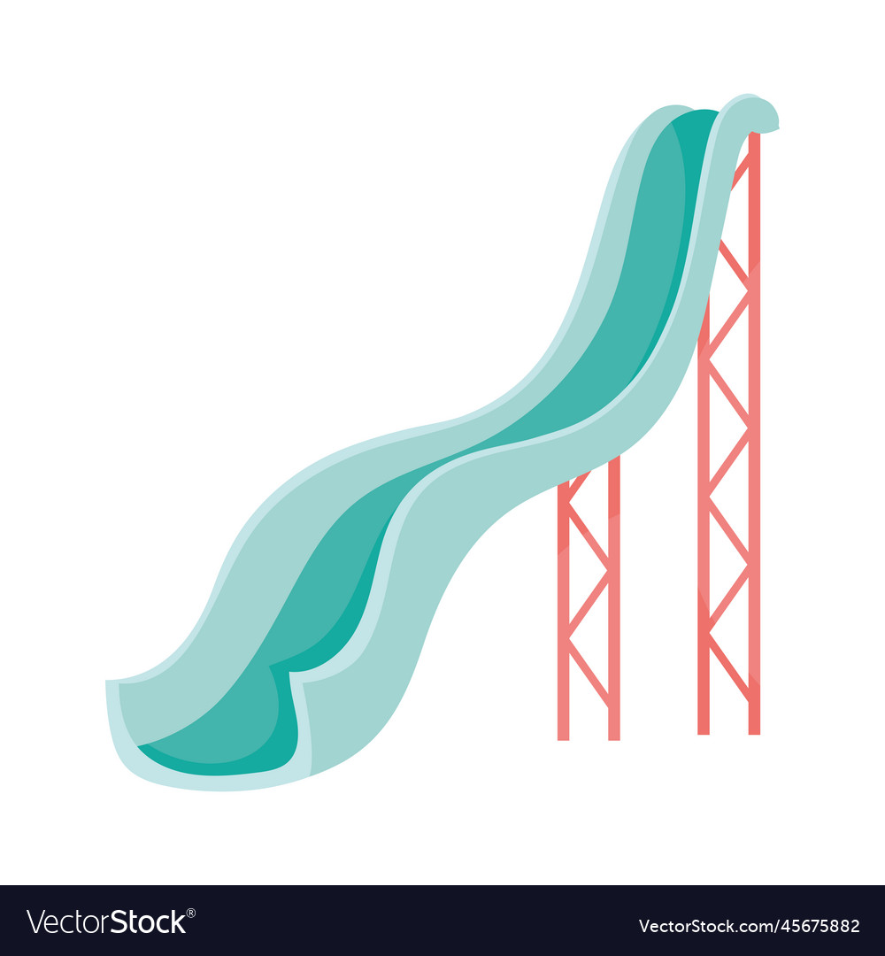 Blue slide water park Royalty Free Vector Image