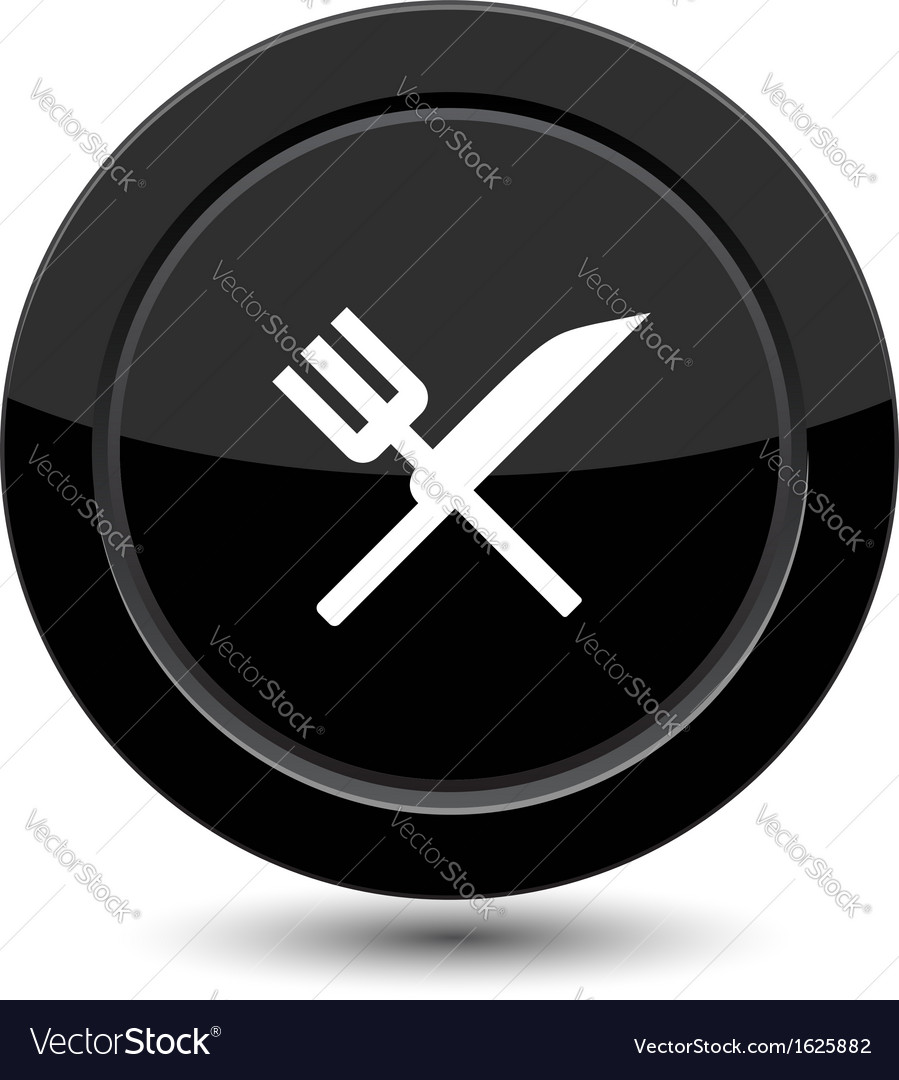 Button with fork and knife
