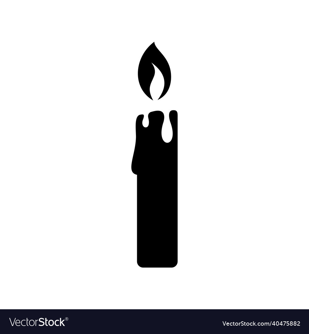 Candle icon in flat style vector image Candle icon in flat style