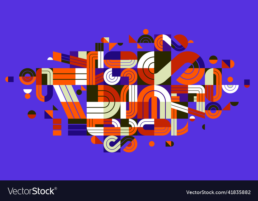 Dynamic messy abstract design composition minimal Vector Image Dynamic messy abstract design composition minimal