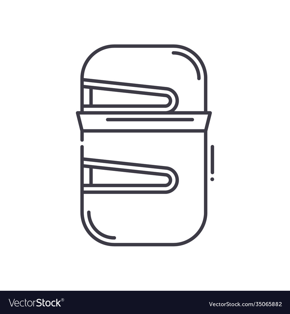 Flask icon linear isolated thin vector image Flask icon linear isolated thin