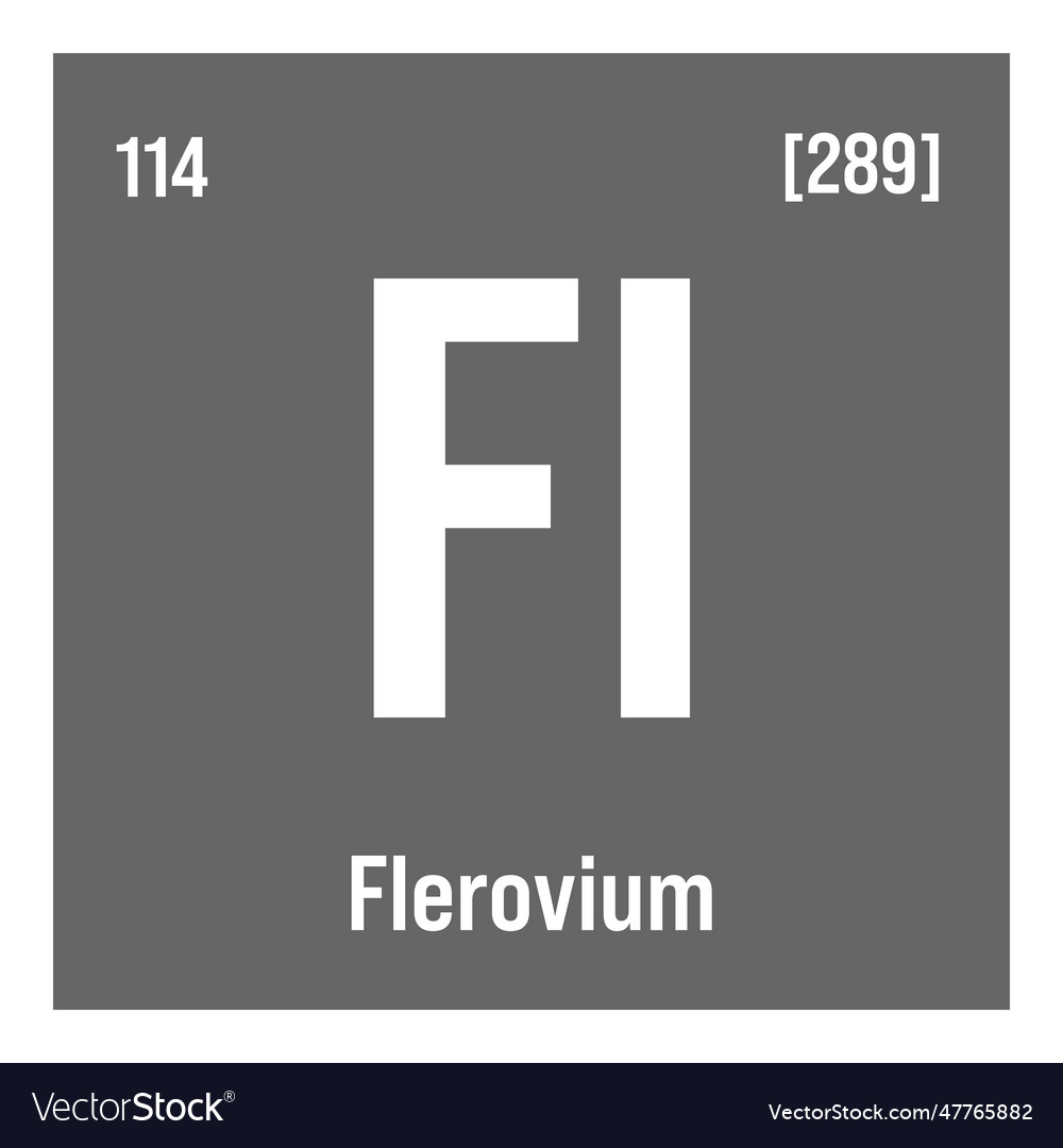 Flerovium fl periodic table element Royalty Free Vector