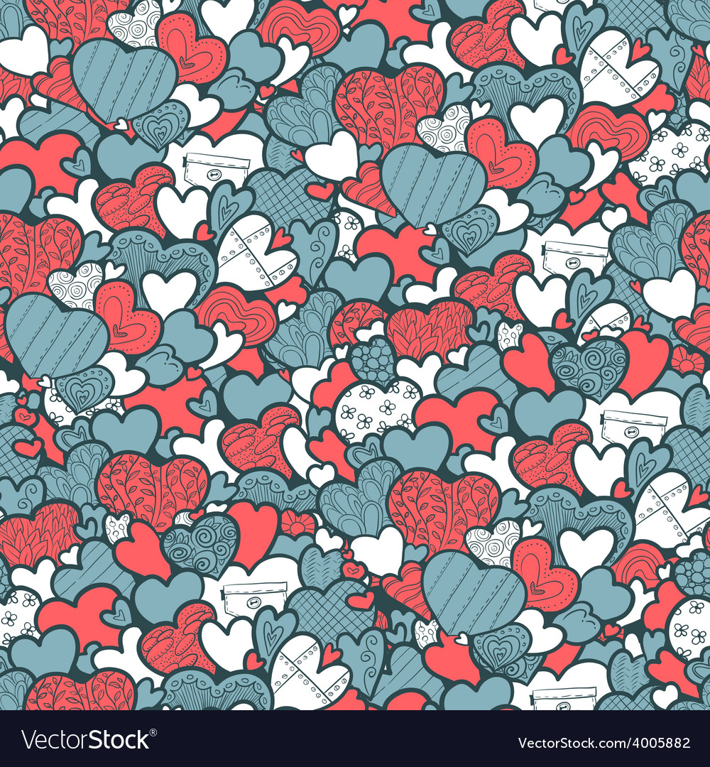 Pattern with hearts