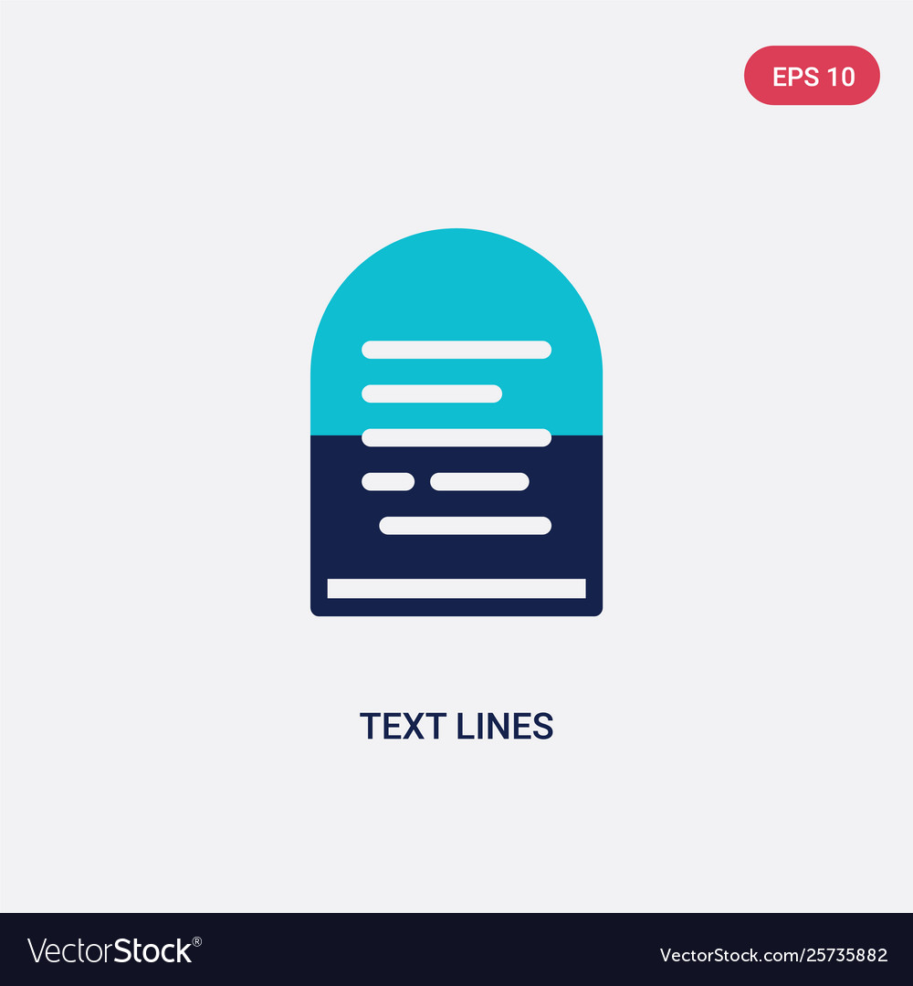 Two color text lines icon from communication vector image Two color text lines icon from communication