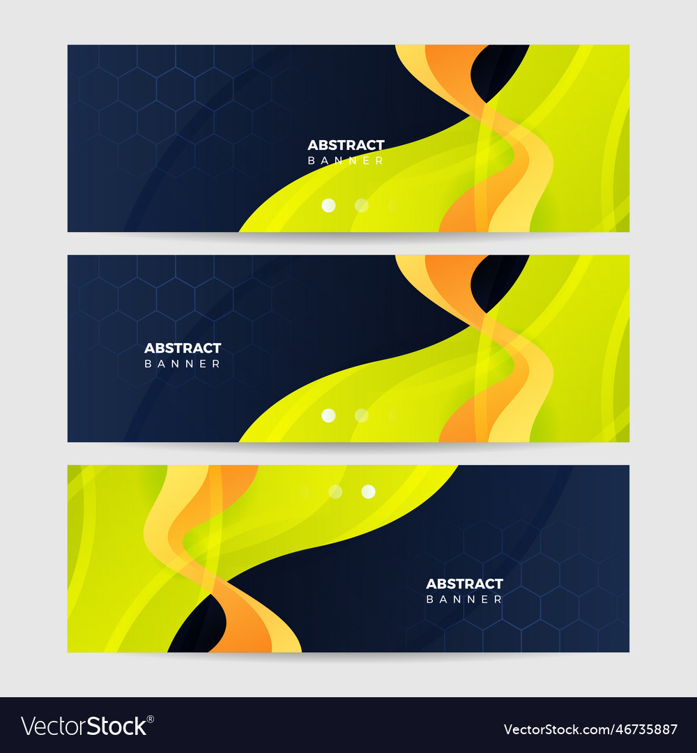 Abstract colorful polygon banner design template