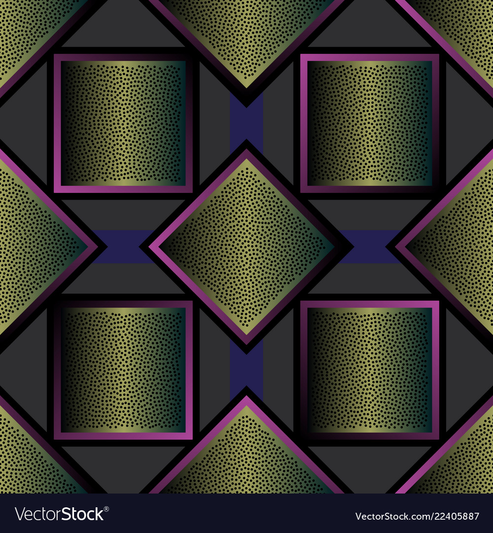 Abstract dotted squares seamless pattern vector image Abstract dotted squares seamless pattern