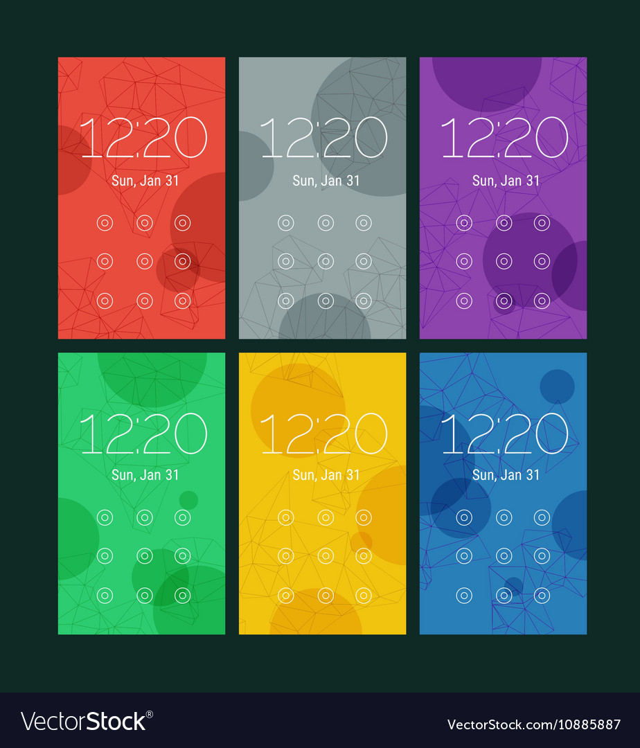 abstract geometric ui screens mockup kit vector image