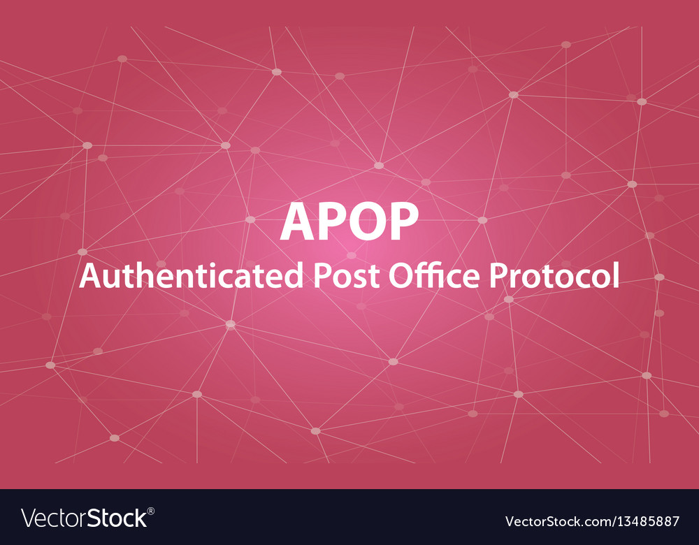 Apop authenticated post office protocol text