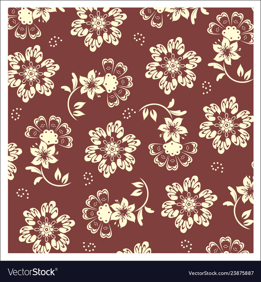 Batik design style patterns are same for fabric vector image Batik design style patterns are same for fabric
