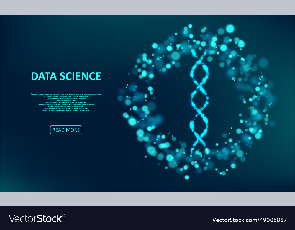 Big genomic data visualization Vector Image Big genomic data visualization