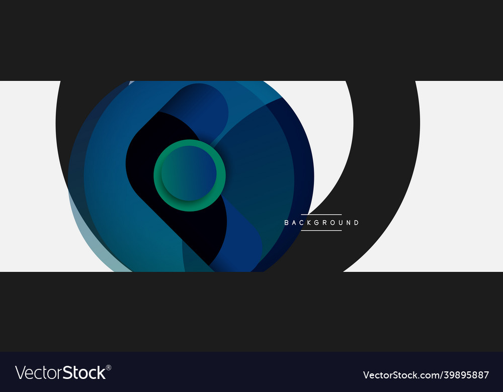 Circle and round shapes abstract background Vector Image Circle and round shapes abstract background