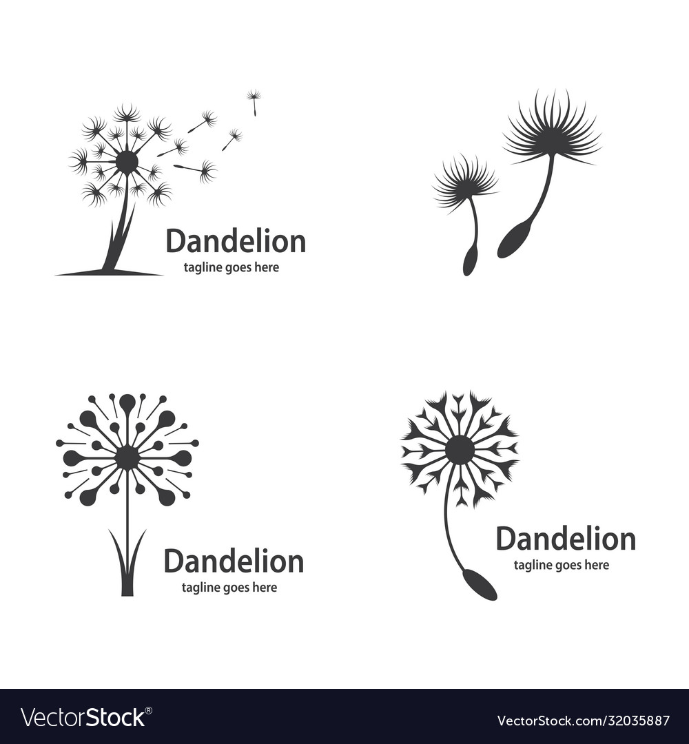 Dandelion symbol icon Royalty Free Vector Image