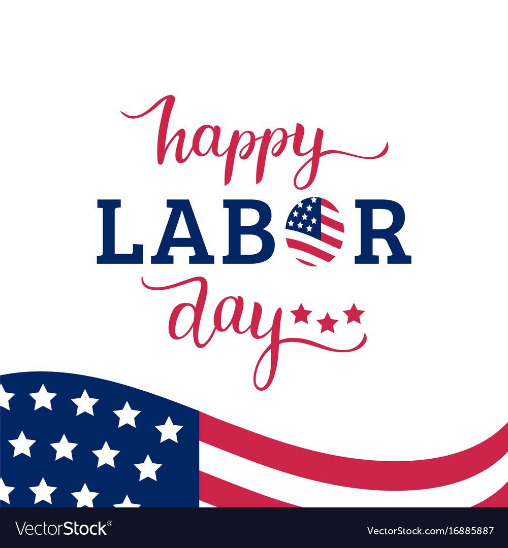 Happy labor day card national american