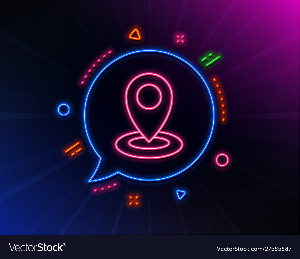 Location line icon map pointer sign