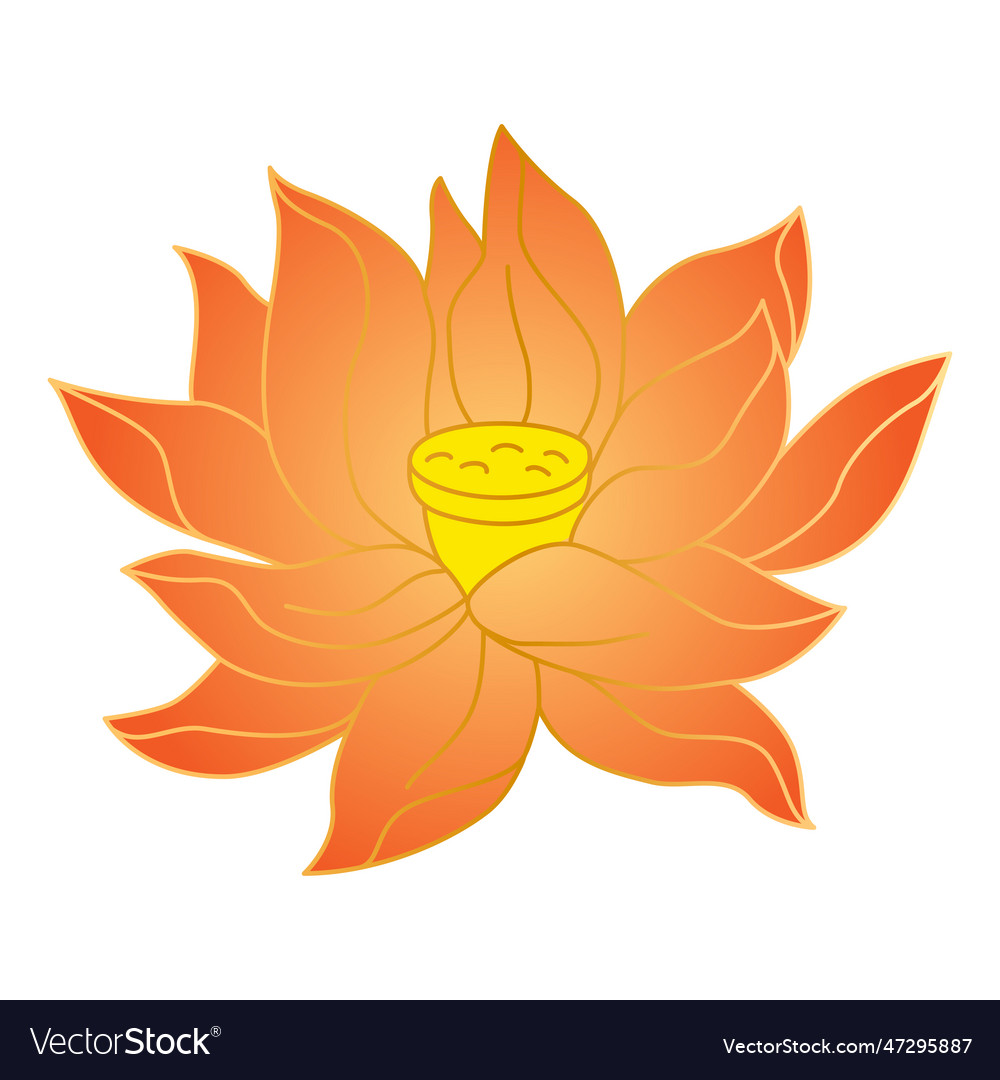 Lotus in oriental style chinese and japanese