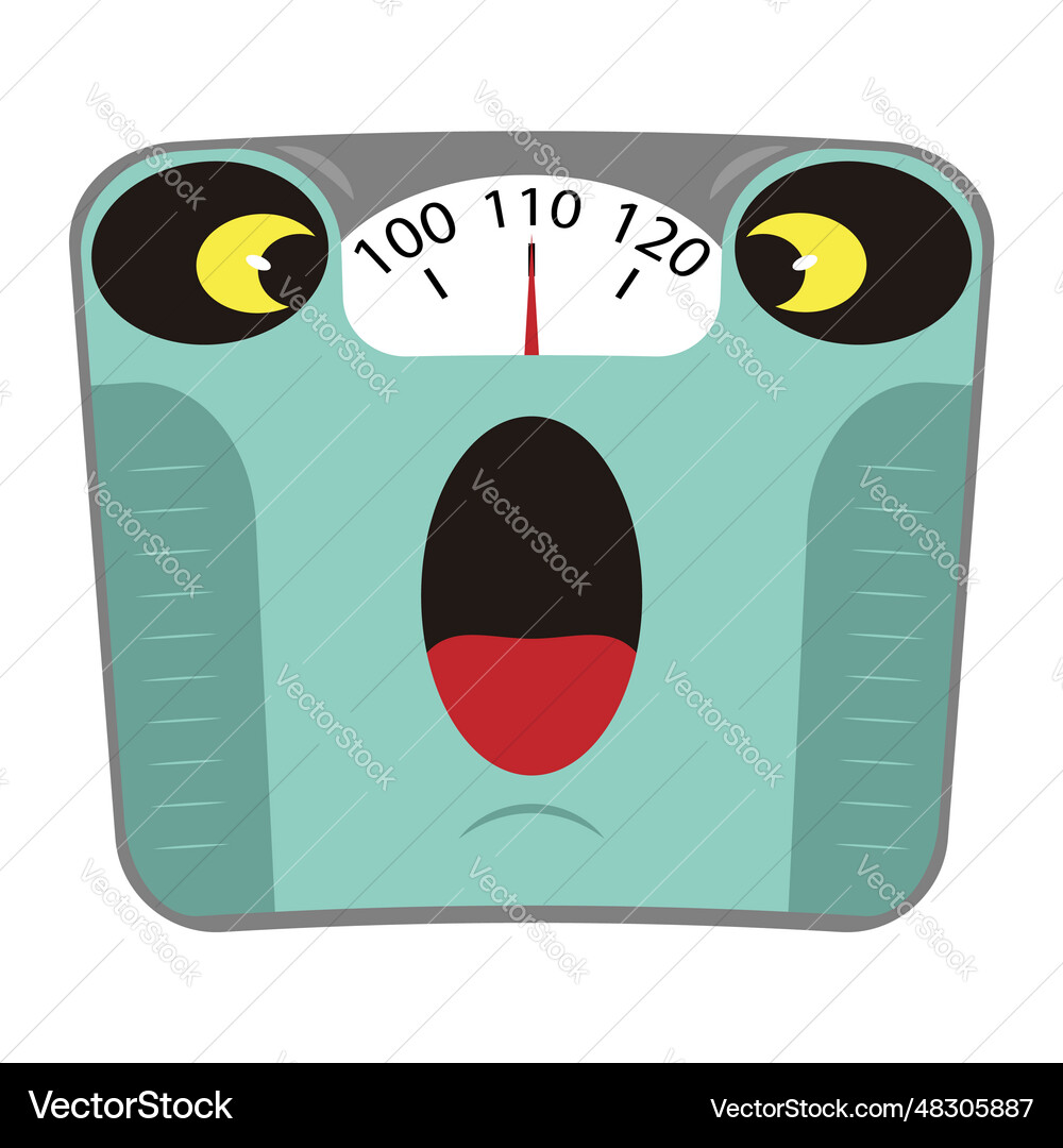 Mechanical body weight scale with high weight Vector Image