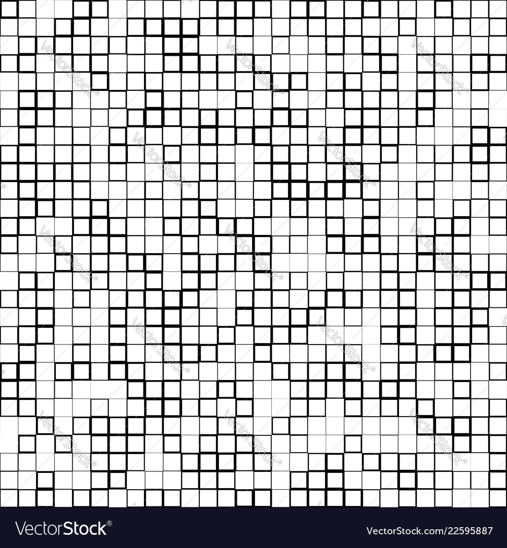 Mosaic pattern with random squares - black vector image Mosaic pattern with random squares - black