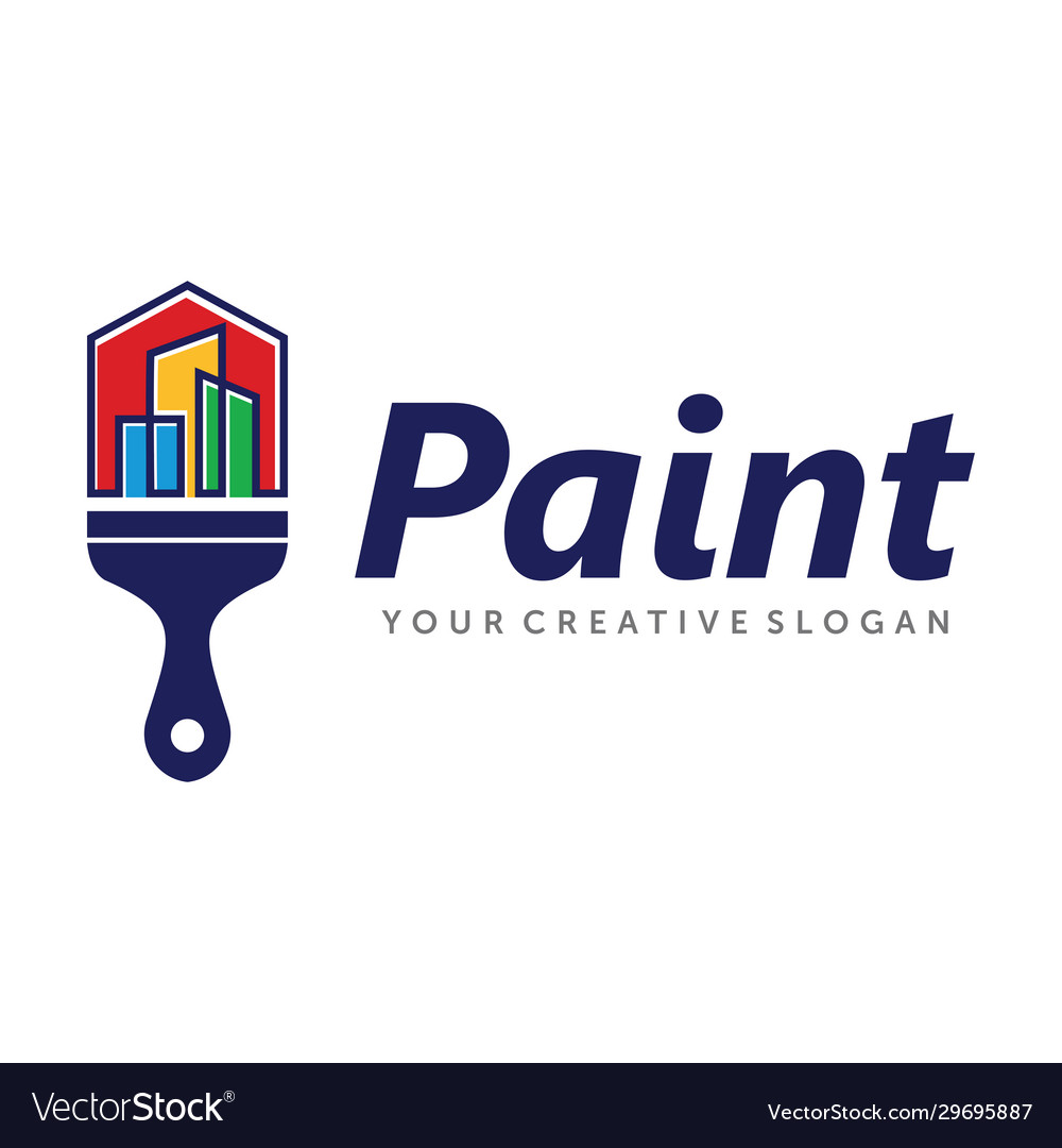 Paint logo services Royalty Free Vector Image - VectorStock