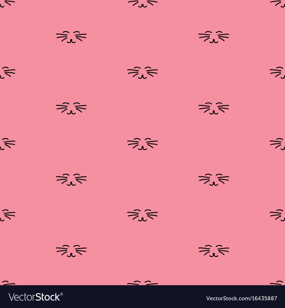 Pink Cat Tile Pattern