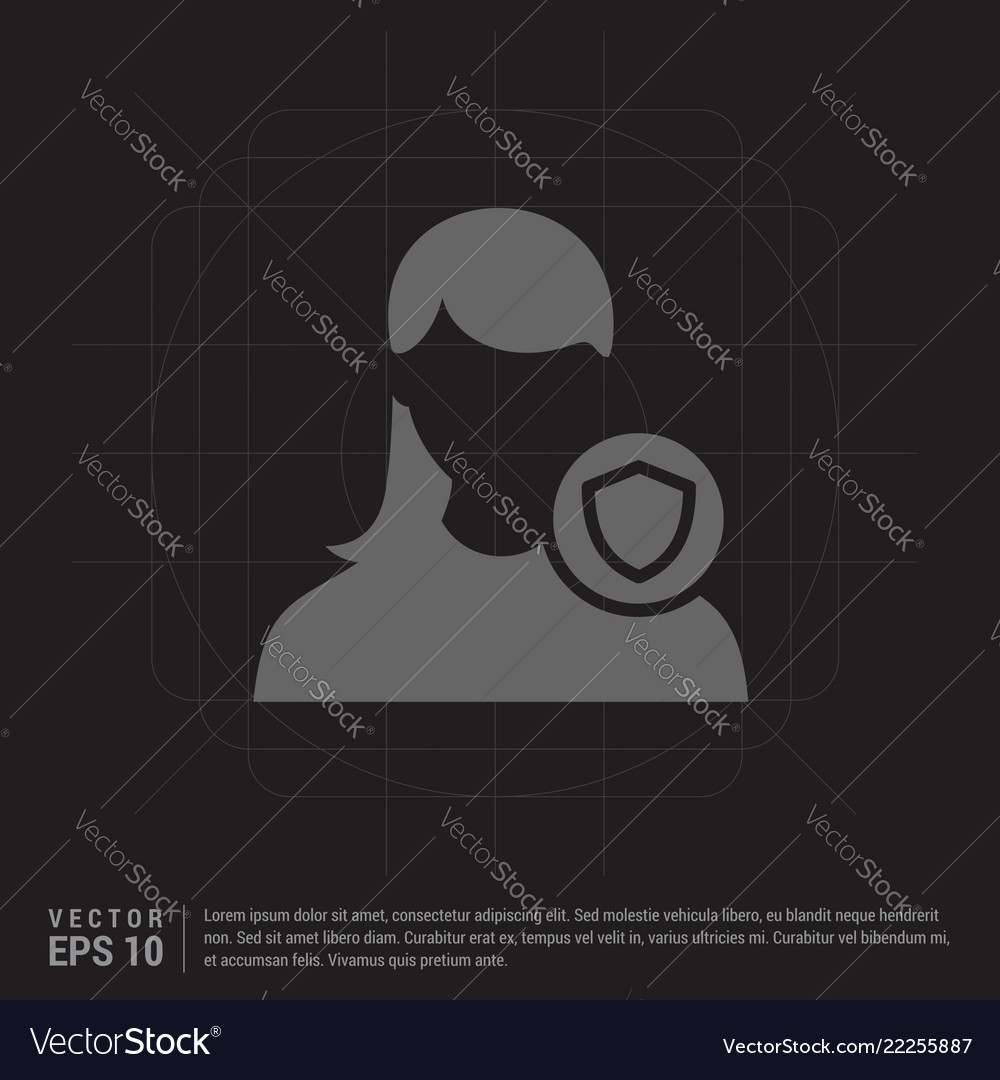 Protected user icon vector image Protected user icon