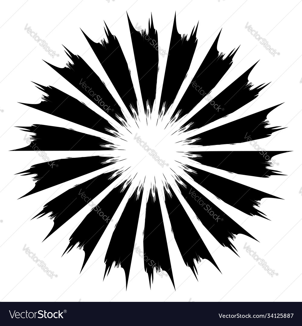 Radial element with grungy grunge radiating lines