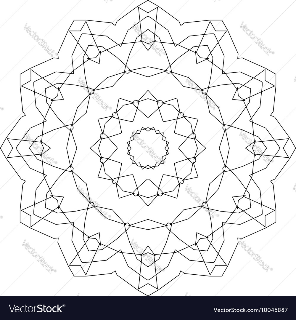 Round decorative geometric pattern