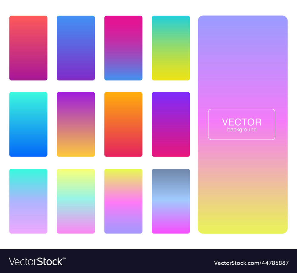 Screen gradient set with modern abstract vector image Screen gradient set with modern abstract