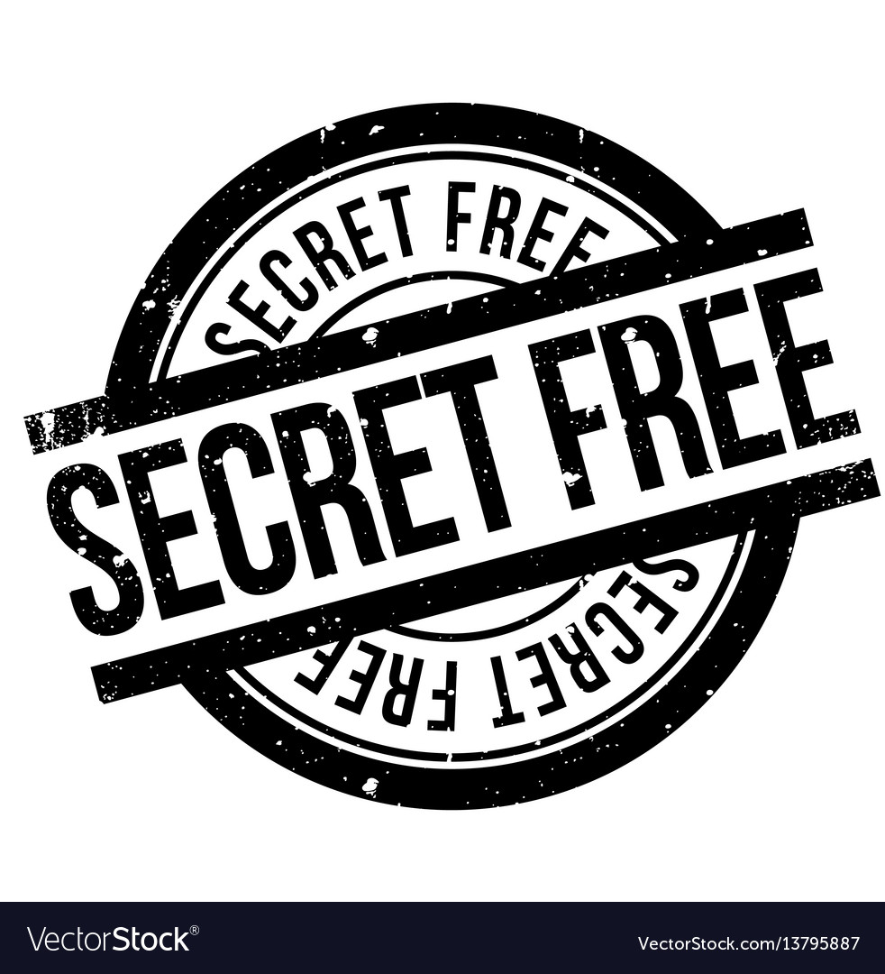 Secret free rubber stamp Royalty Free Vector Image