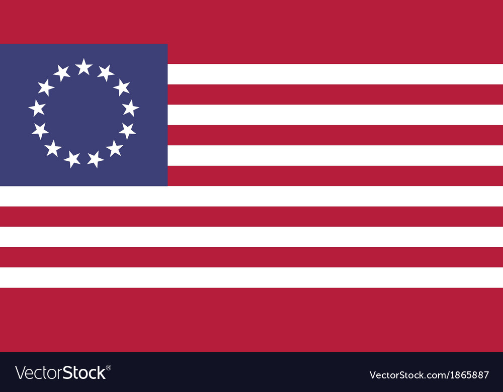 Usa betsy ross flat