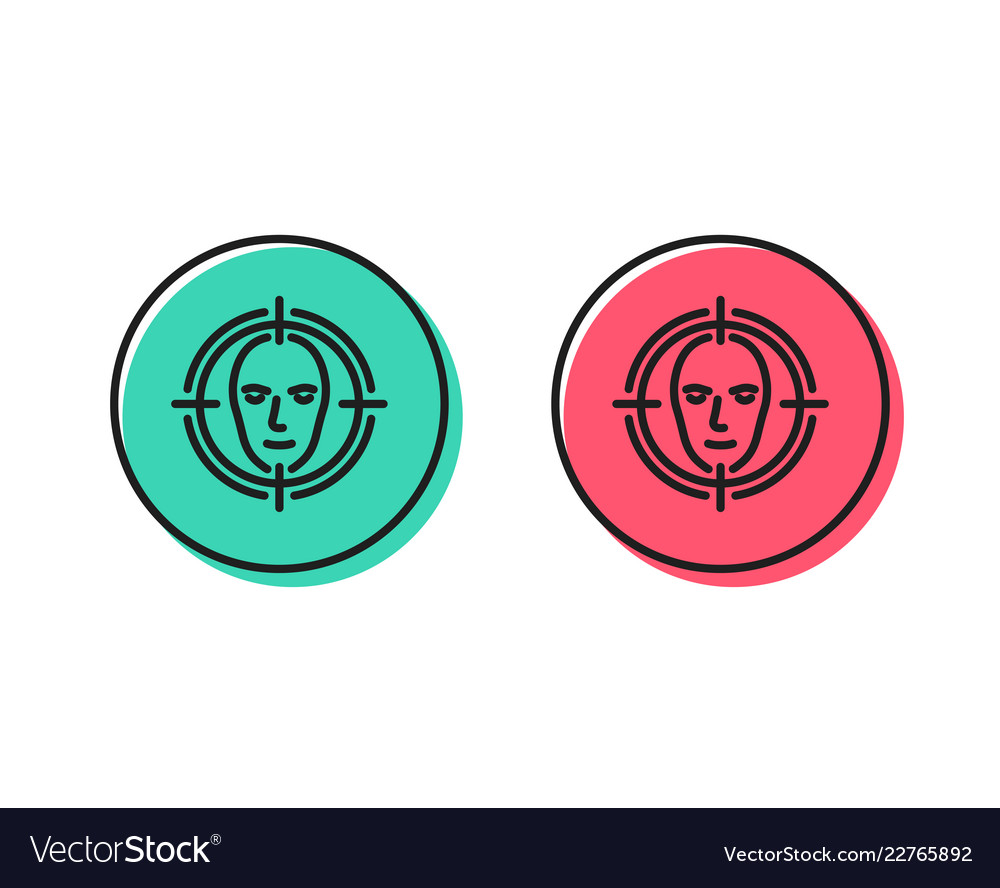 Face detect target line icon head recognition