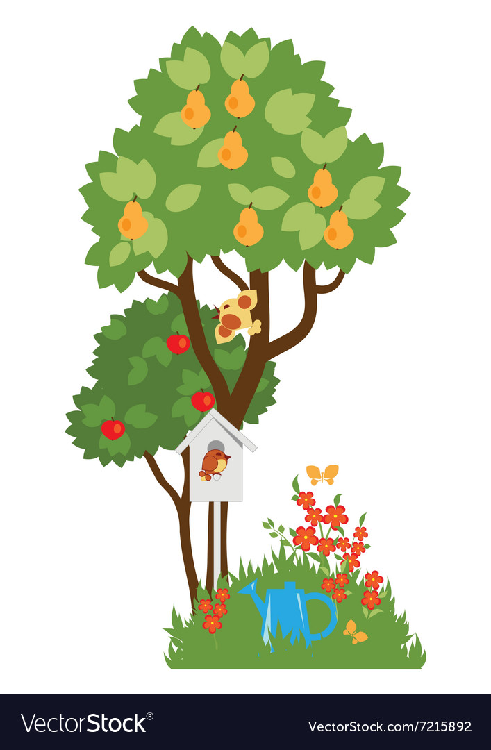 Garden Royalty Free Vector Image - VectorStock