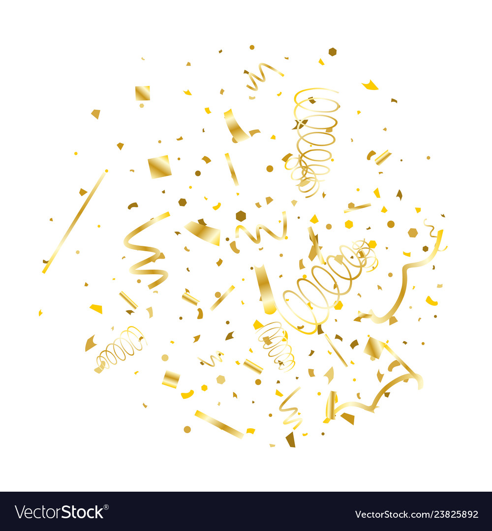 Golden confetti gold texture glitter Royalty Free Vector