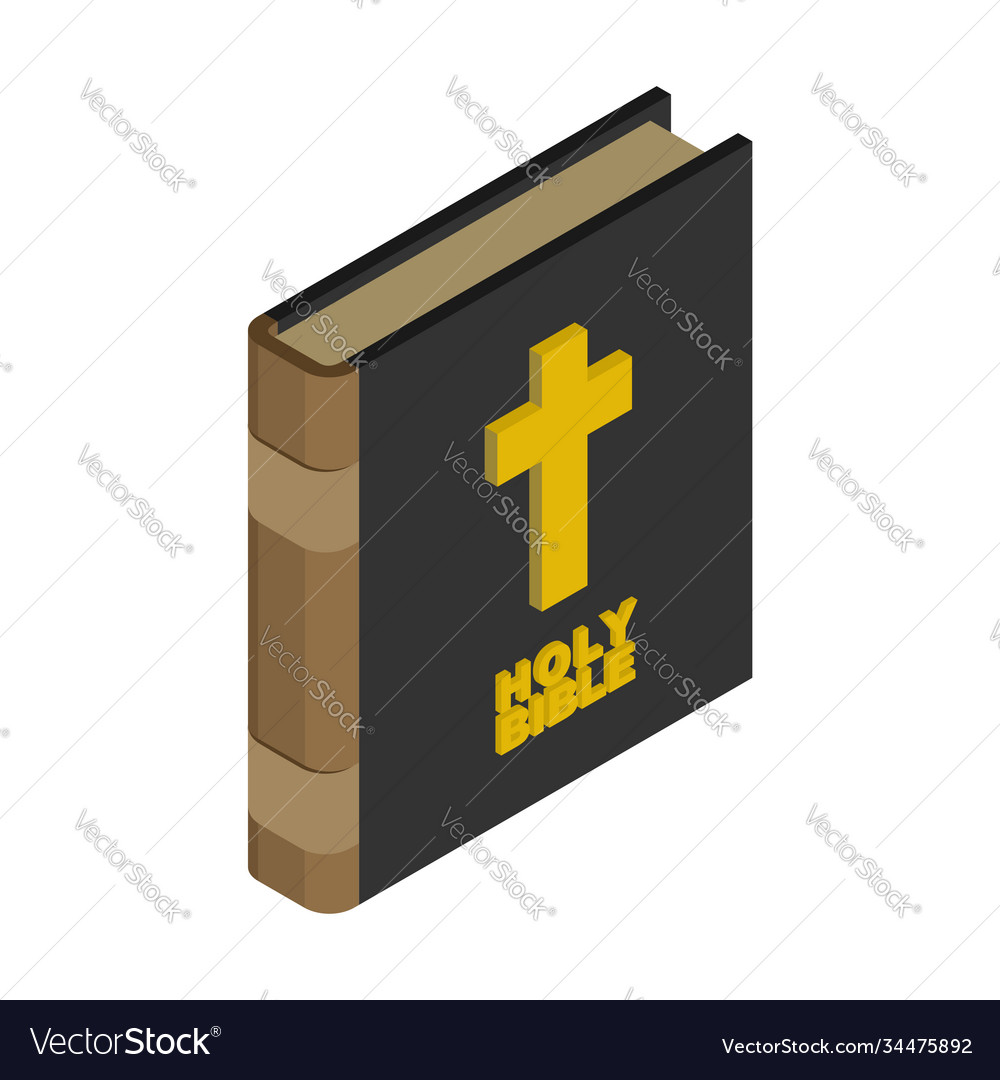 Holy bible isometric religious christian book