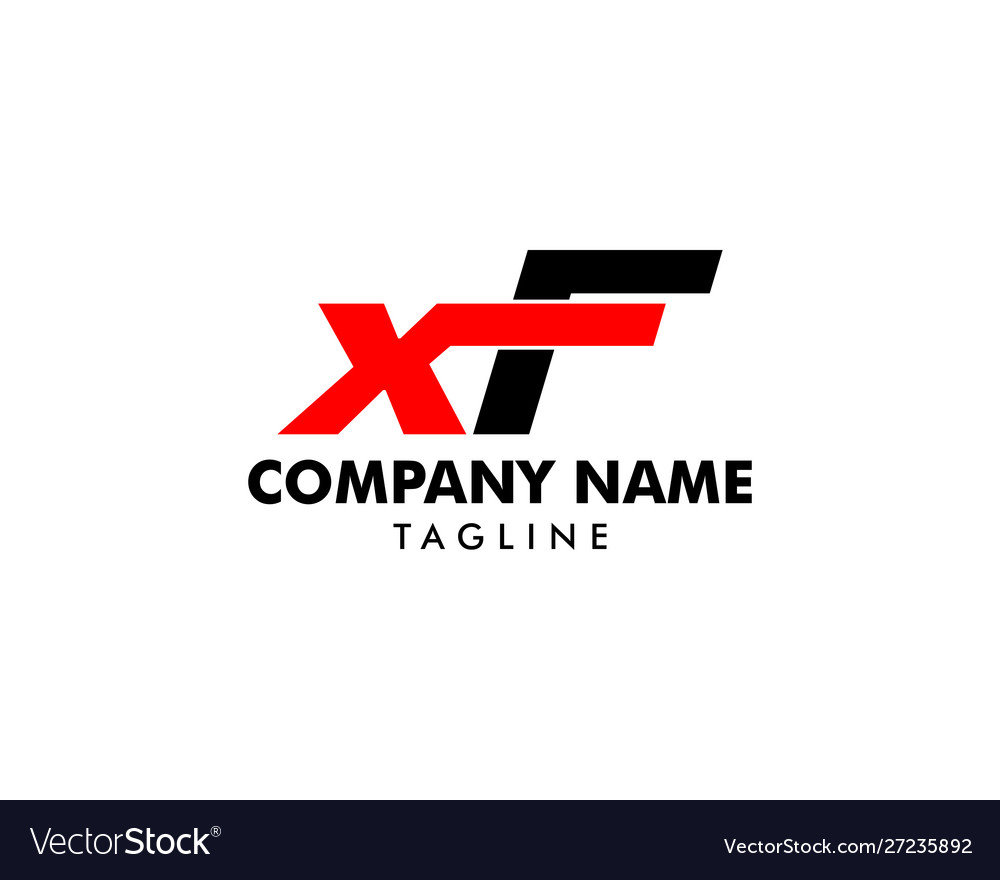 Initial letter xf logo template design