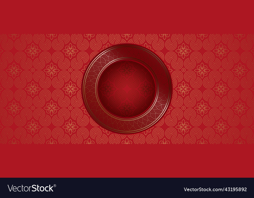 Isolated round frame with gold border on textural