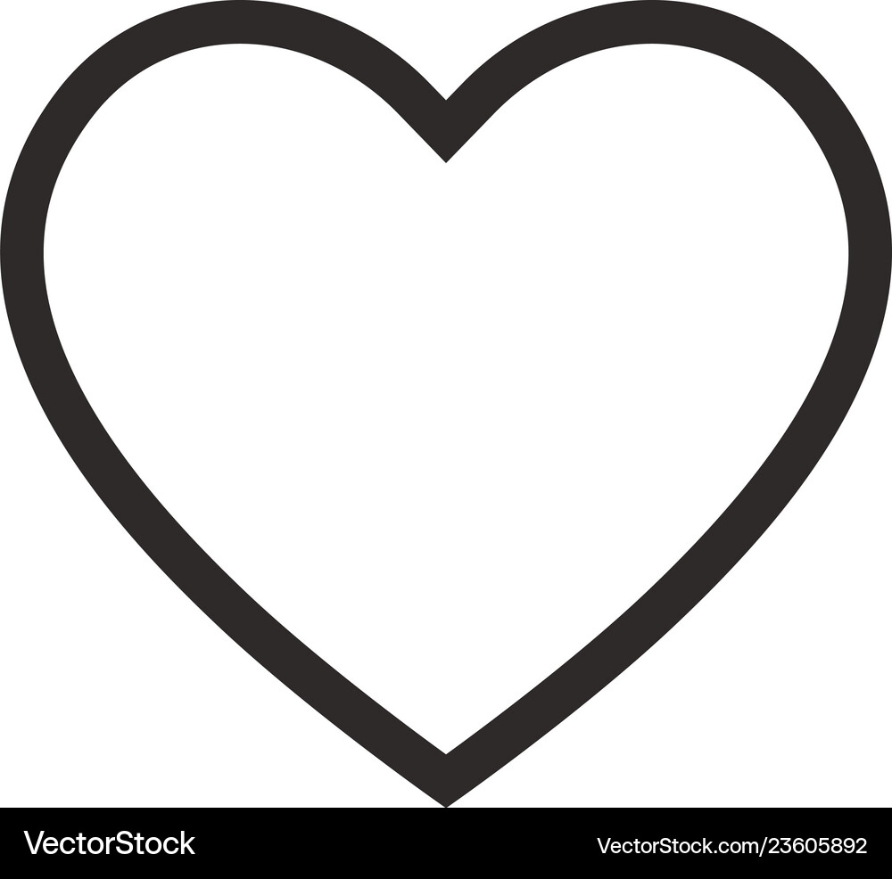Linear Heart Icon Outline Love Icon Royalty Free Vector