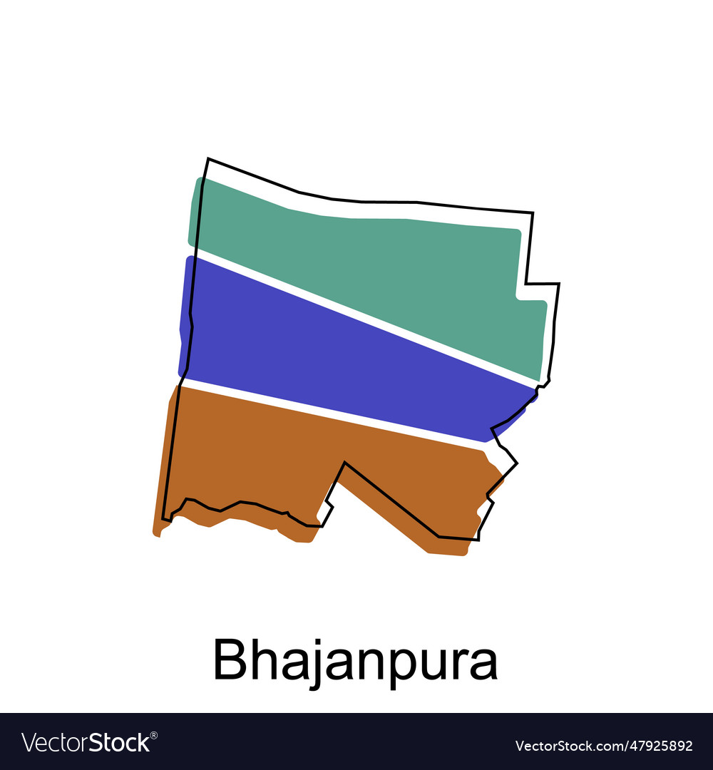 Map of bhajanpura design template national Vector Image