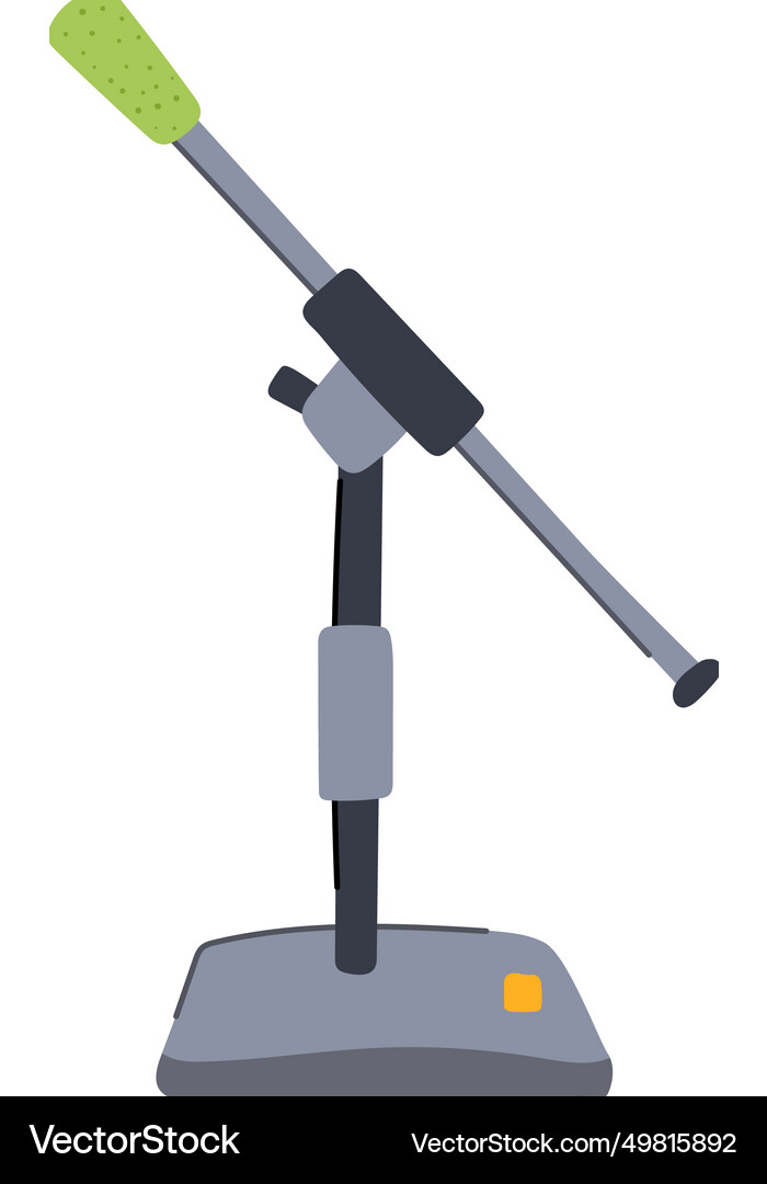 Music microphone stand cartoon Royalty Free Vector Image