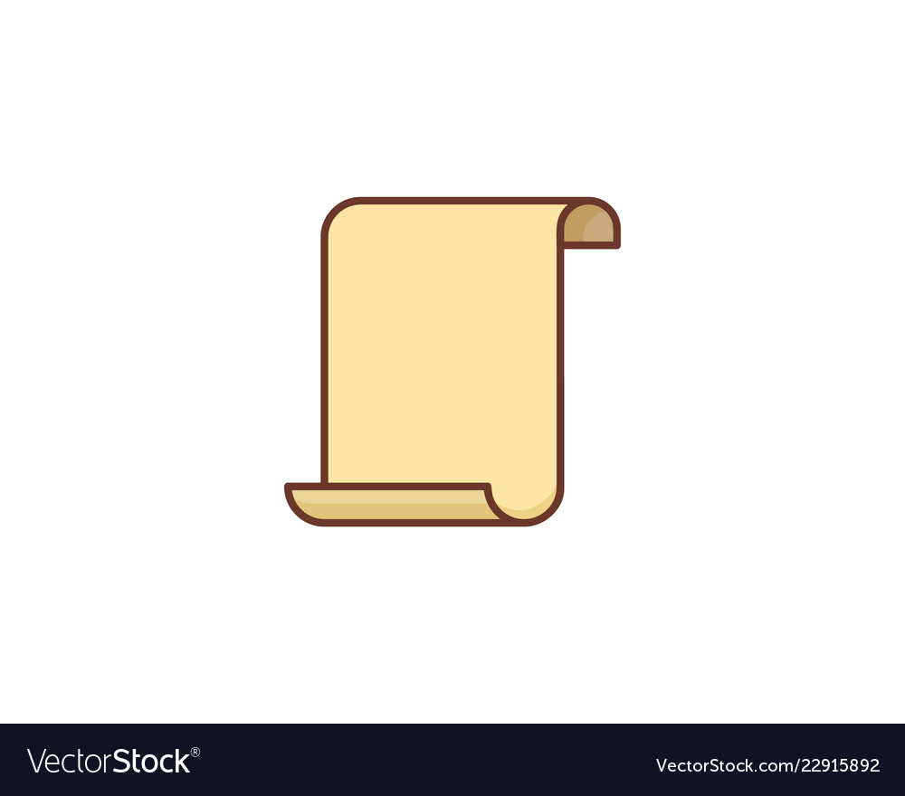 Paper scroll logo icon design