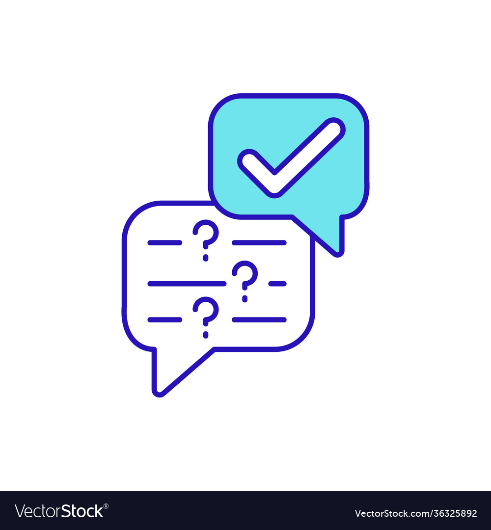 Problemlöseprozess rgb color icon vector image Problemlöseprozess rgb color icon