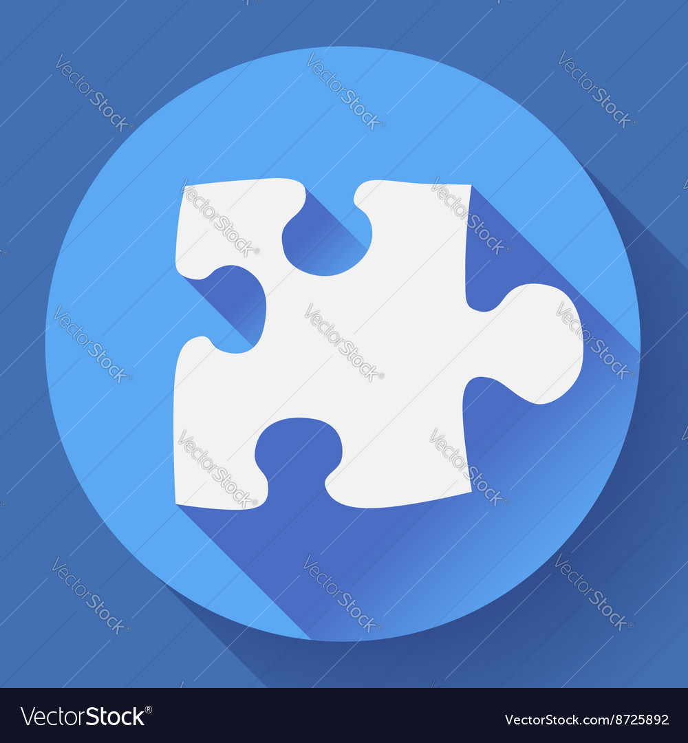 Puzzle icon flat design style