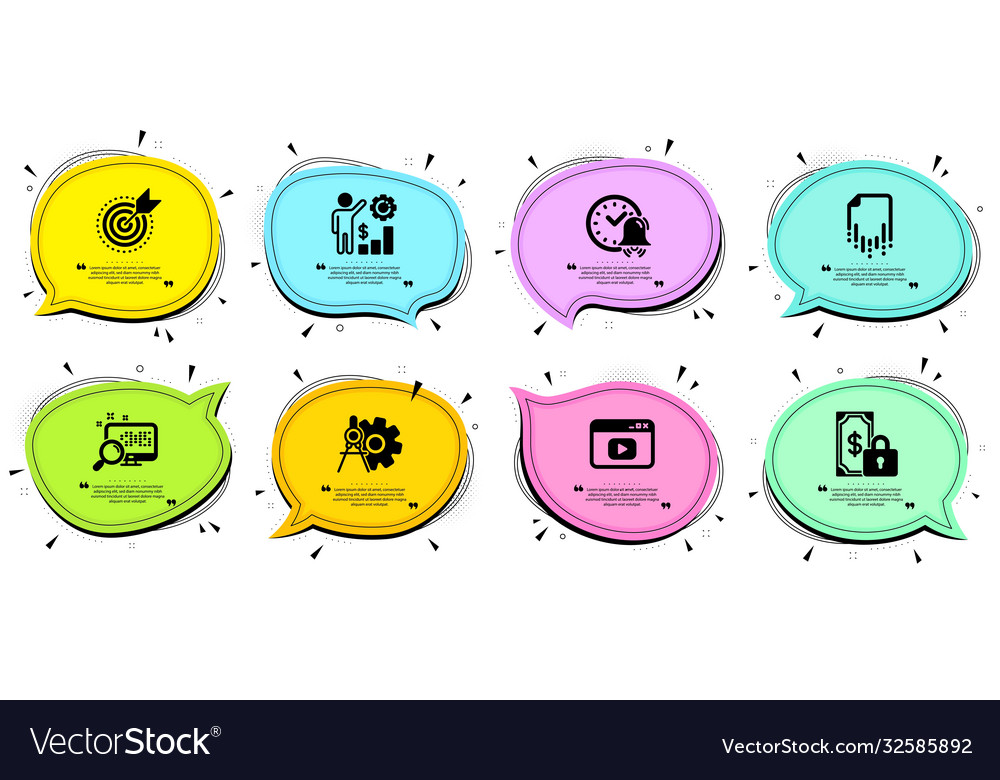 Recovery file target purpose and cogwheel vector image Recovery file target purpose and cogwheel