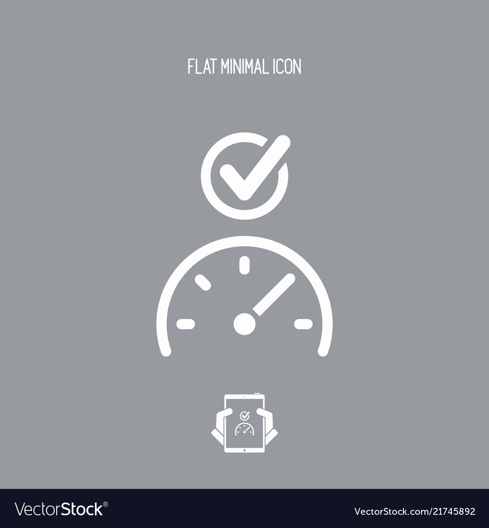 Speed checking - flat minimal icon