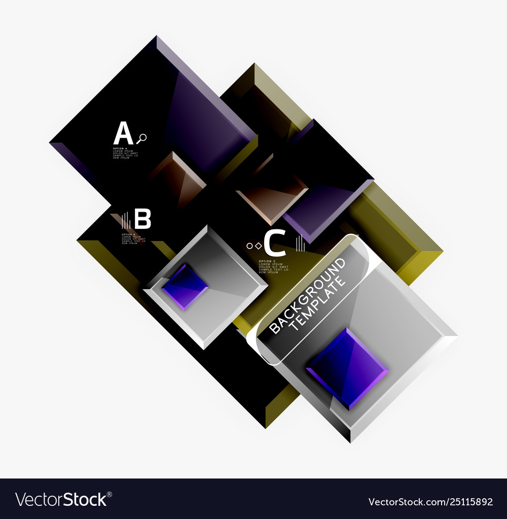 Square geometric composition Royalty Free Vector Image